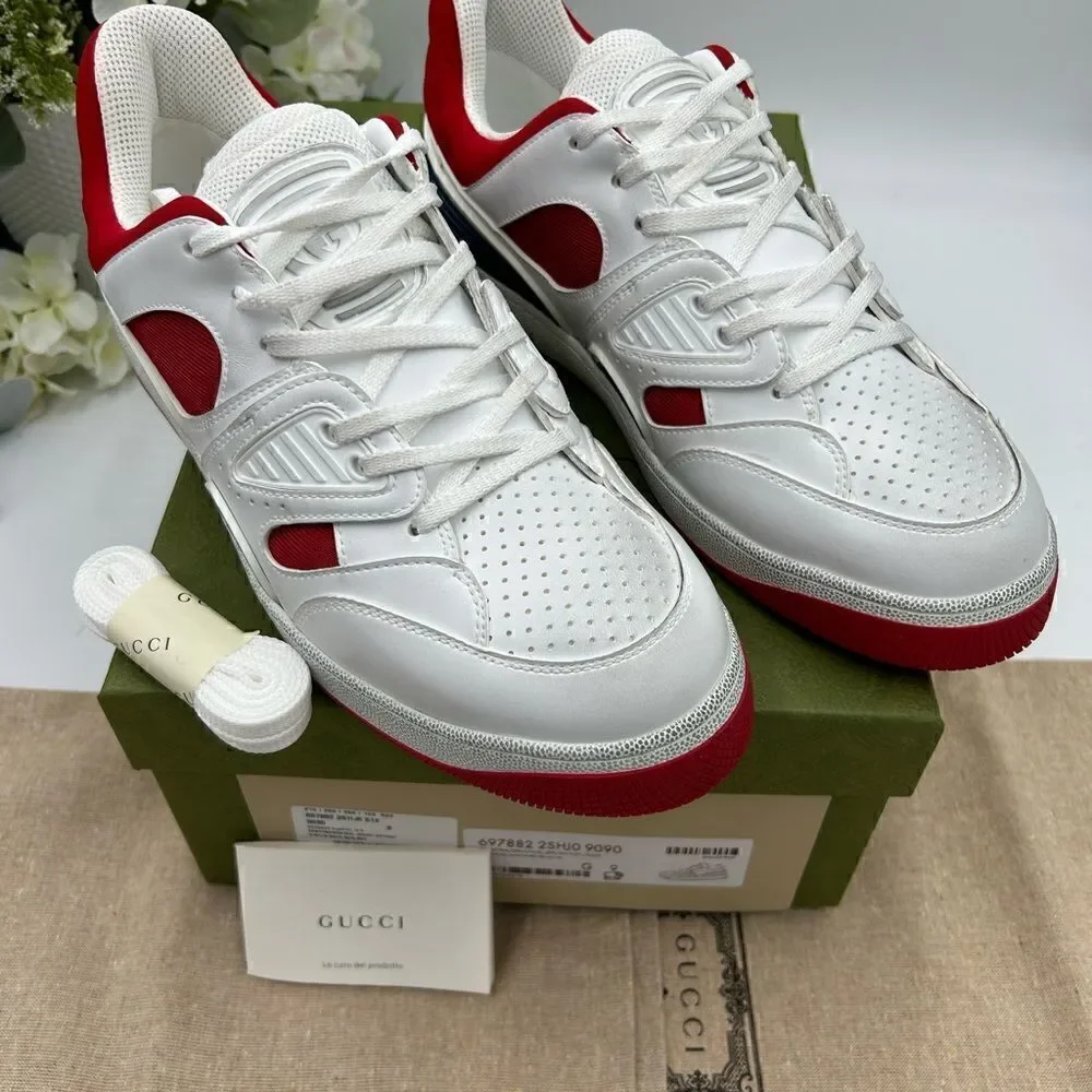 Men’s Gucci basket trainer sneakers size 9 made in Italy